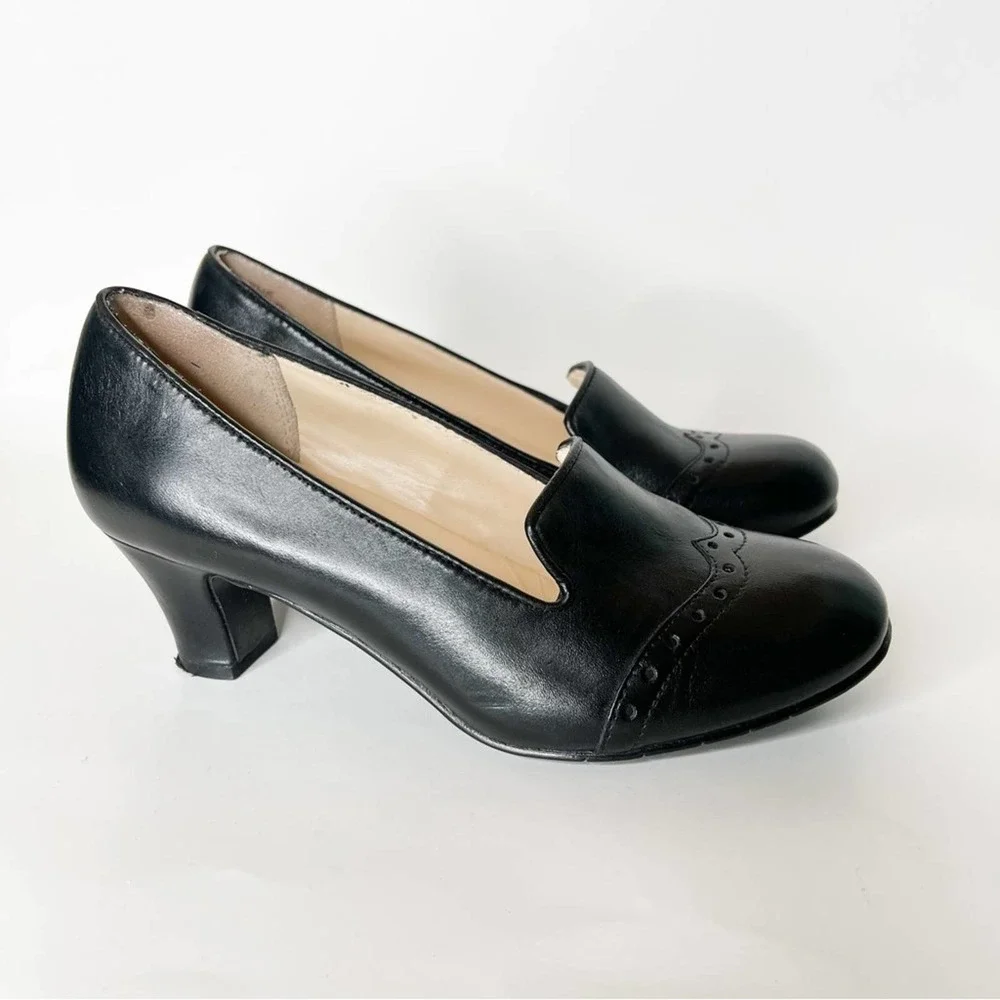 Hotter Black Leather Heels Follie size 6 - Picture 5 of 7